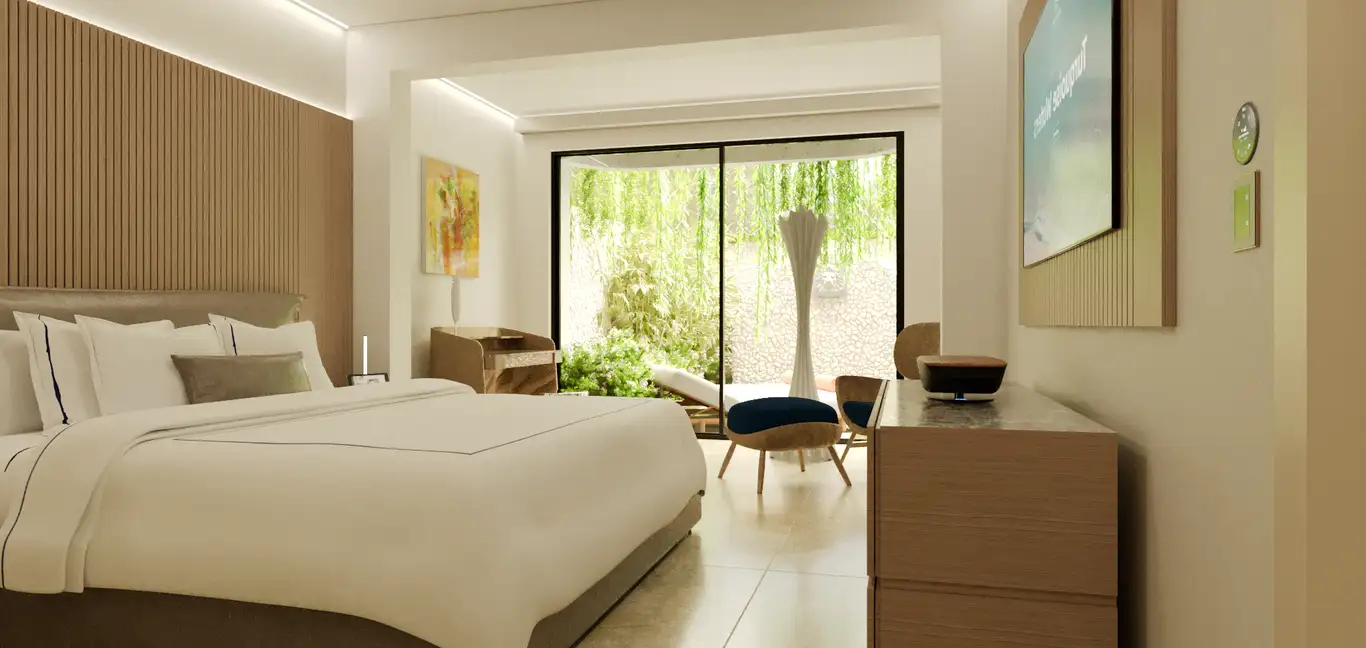 Blue Monkey Hotel & Beach Club : Bedroom 