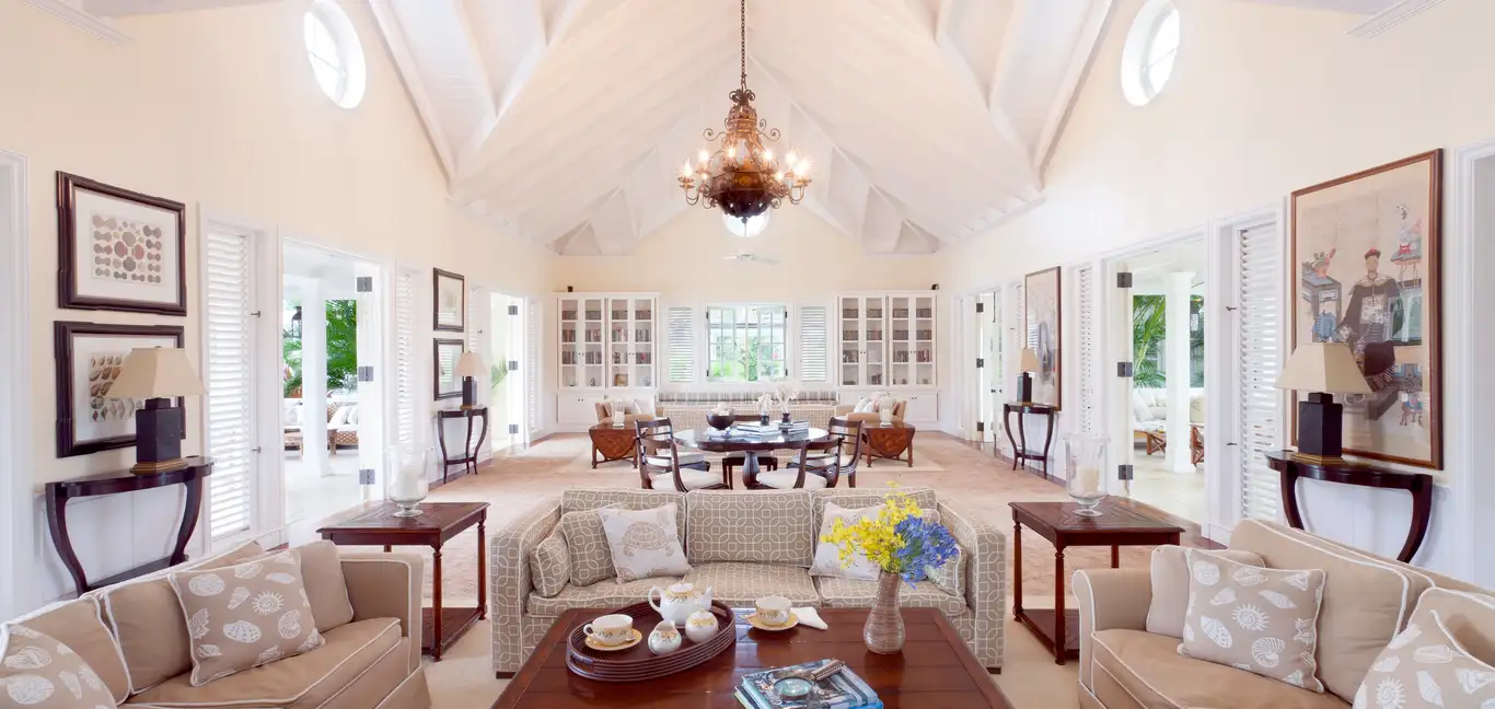 Oleander Estate House at Jumby Bay Island : Living Room