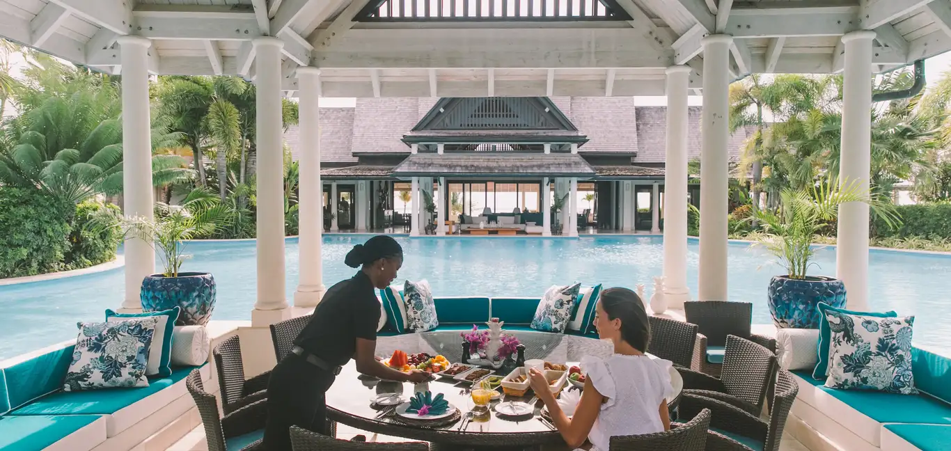 Lazy Lizard  Estate House at  Jumby Bay Island : Dining 