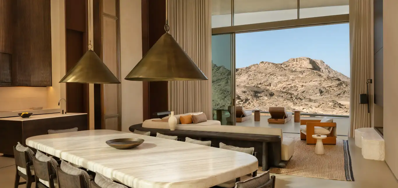 Desert Rock : Living and Dining Area at Royal Villa