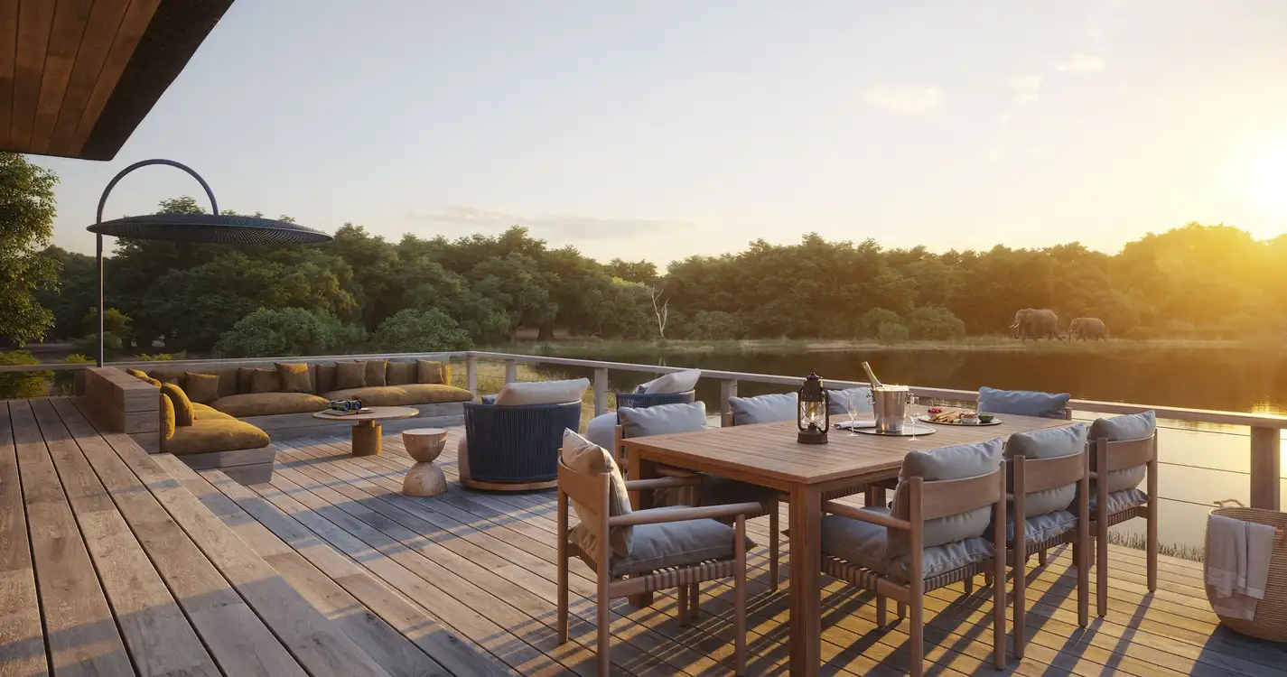 Ulusaba Private Game Reserve : Safari Lodge Suite Decking Area
