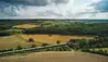 British Pullman, A Belmond Train, England : View of Train in the Countryside 